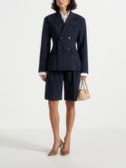 Manière De Voir Lorette Pinstripe Double Pleat Tailored Shorts