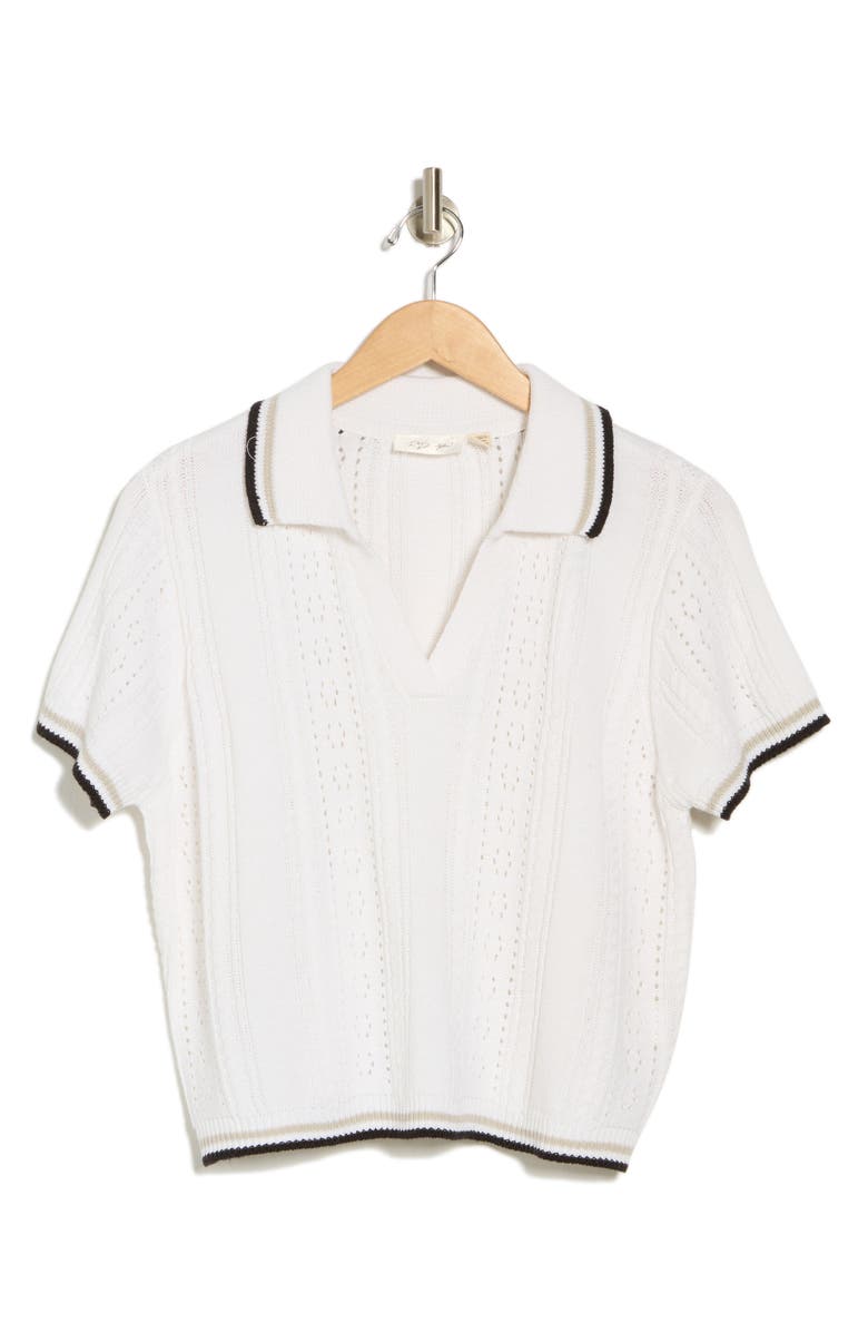 RDI Open Stitch Polo, Alternate, color, White