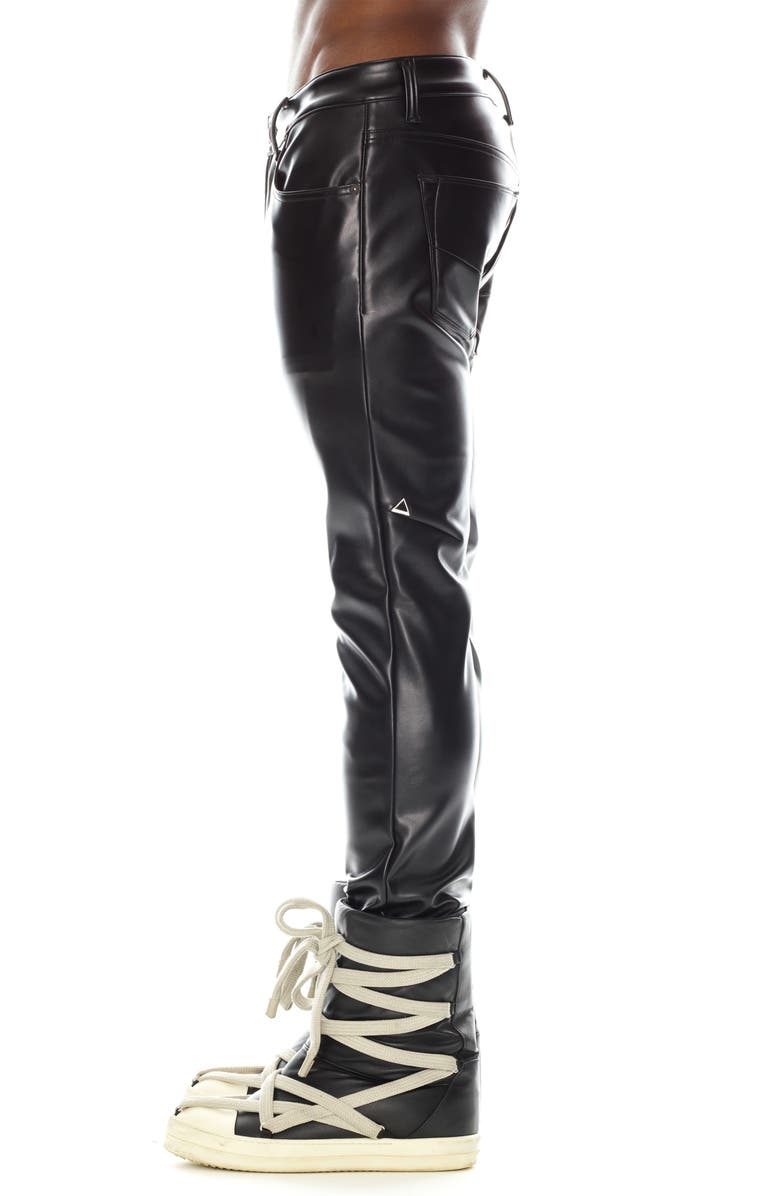 HVMAN Punk Moto Faux Leather Pants, Alternate, color,