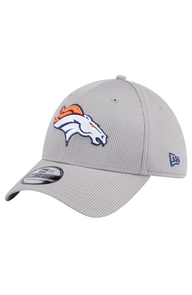 New Era Men's New Era Gray Denver Broncos Active 39THIRTY Flex Hat, Main, color,