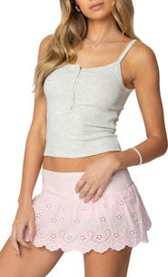 EDIKTED Vina Rib Henley Camisole