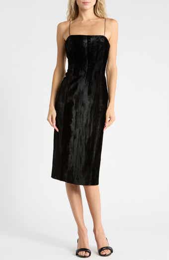 Pony Faux Calf Hair Midi Dress