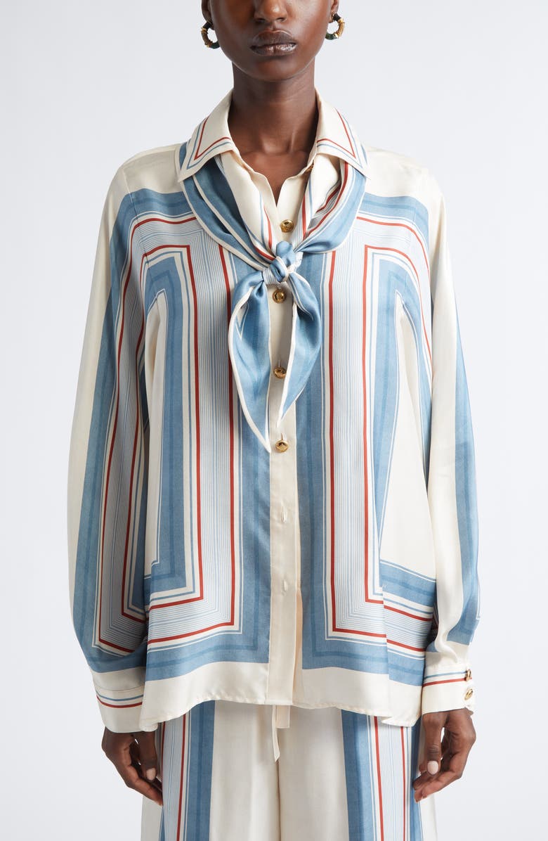 Zimmermann Wisp Jasper Hoop Earrings, Alternate, color, Antique Gold/ Multi Angm