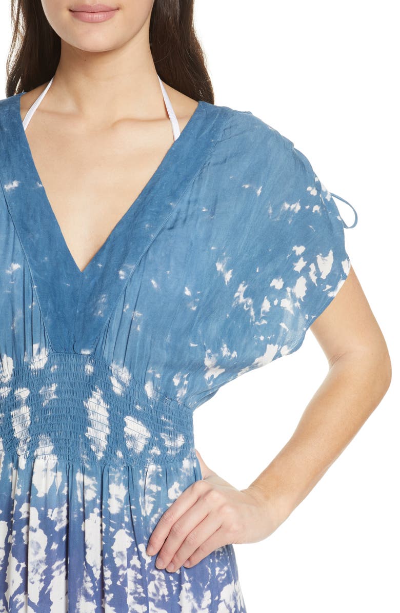 Surf Gypsy Dip Dye Maxi Cover-Up Dress, Alternate, color, 