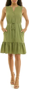 Nina Leonard Embellished Tiered Dress