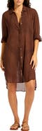 Seafolly Crinkle Twill Cover-Up Beach Shirt