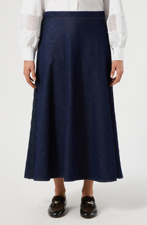 A-Line Midi Skirt