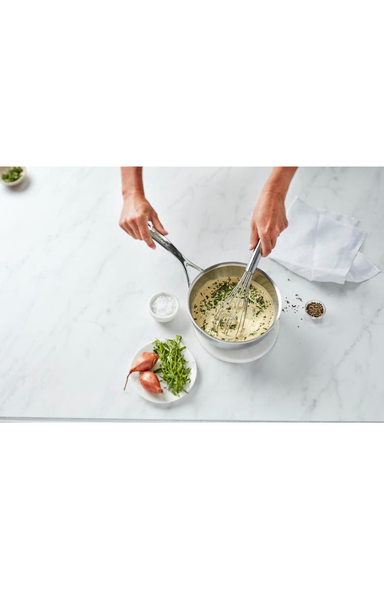 Demeyere Atlantis 2-Quart Saucier Pan & Lid, Alternate, color, Stainless Steel