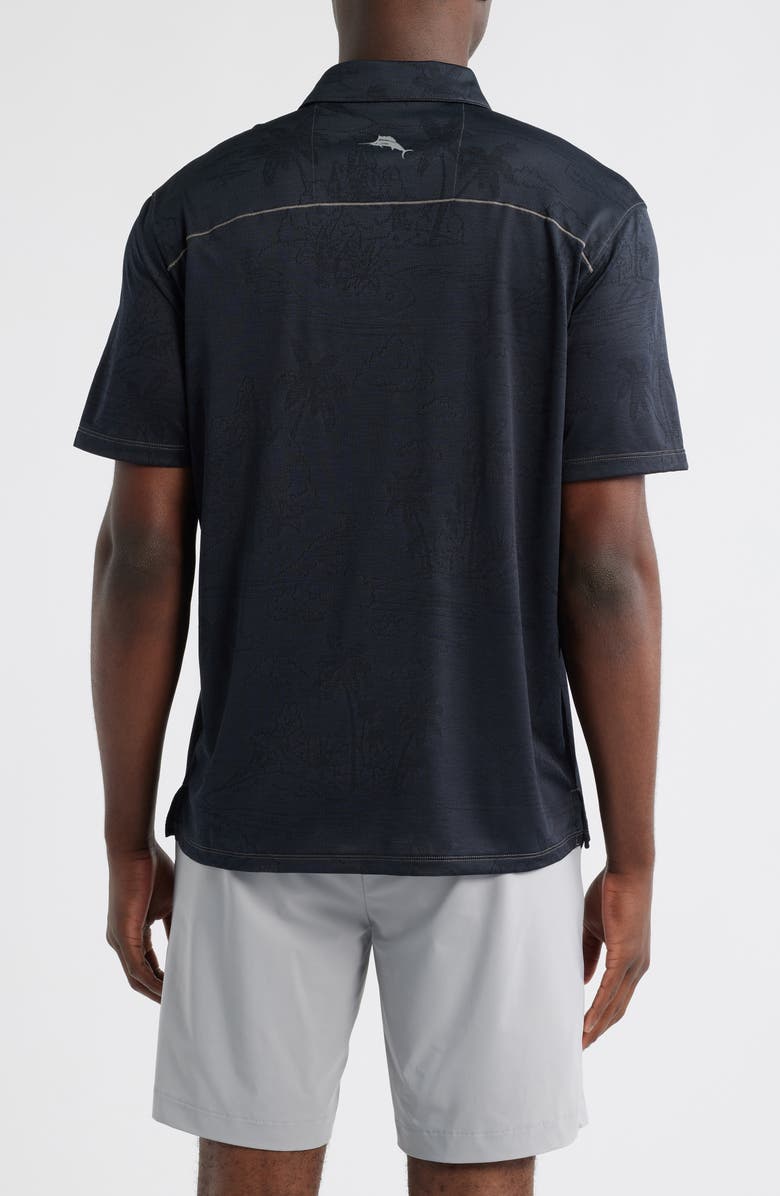 Tommy Bahama Palm Coast Isles IslandZone<sup>®</sup> Jacquard Performance Polo, Alternate, color, Black