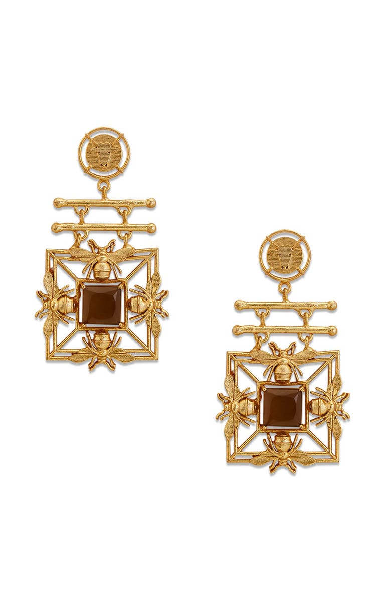 Dhwani Bansal MORI EARRINGS, Main, color, Gold Plated