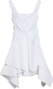 McQueen Deconstructed Cotton Poplin Minidress