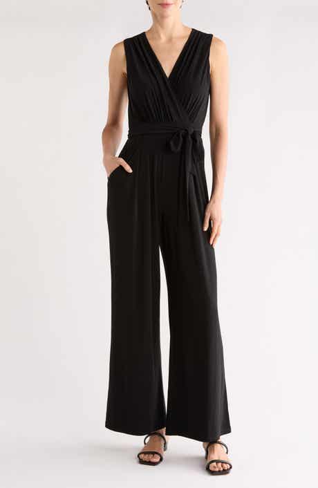 Vince Camuto Faux Wrap Wide Leg Jumpsuit