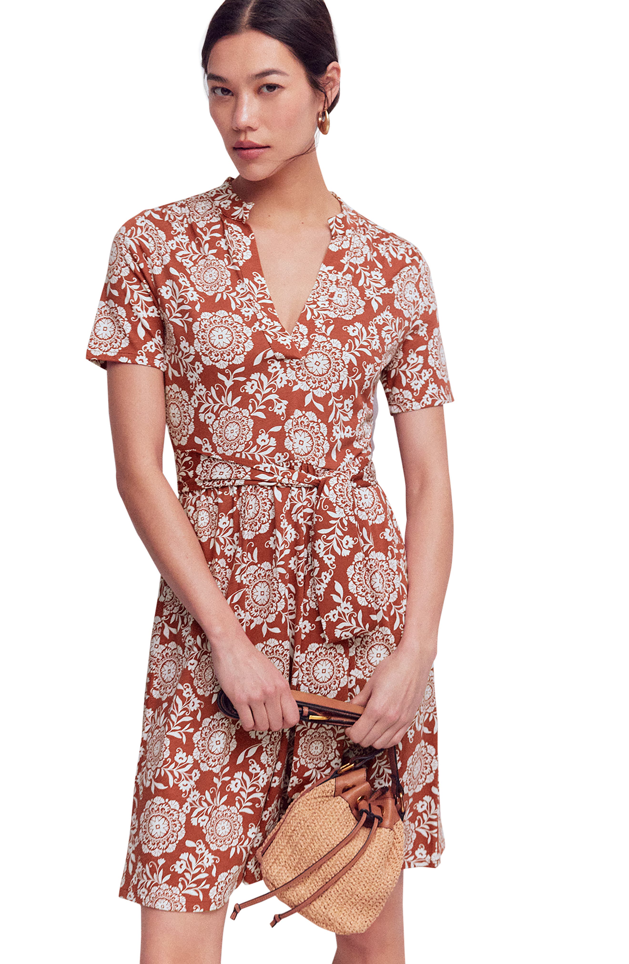 Daisy Short Sleeve Cotton Blend Jersey Dress