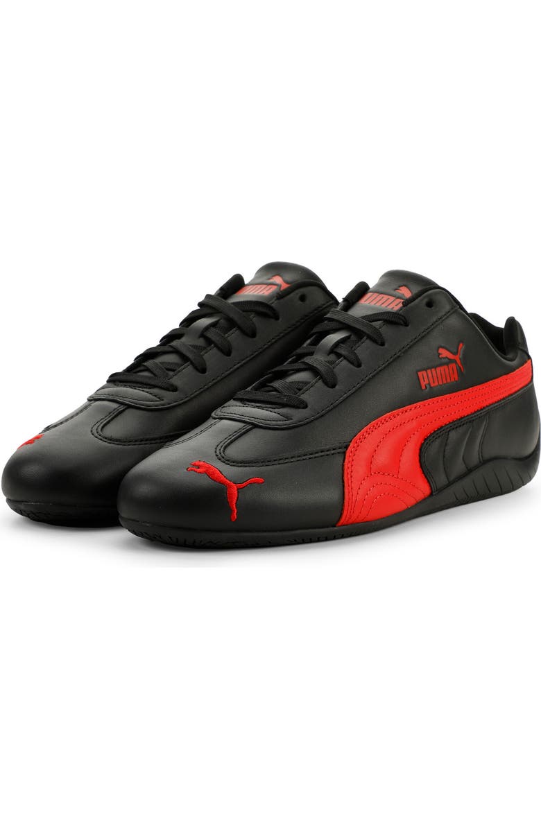 PUMA Speedcat Leather Sneaker, Main, color, Black Red