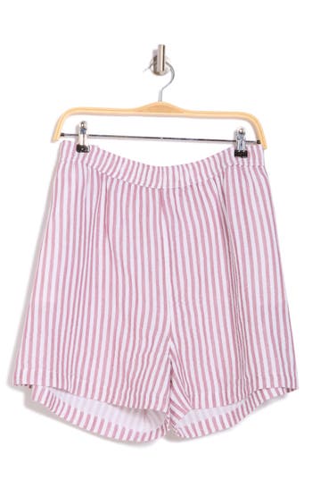 CASLON CASLON® STRIPE COTTON GAUZE PULL-ON SHORTS