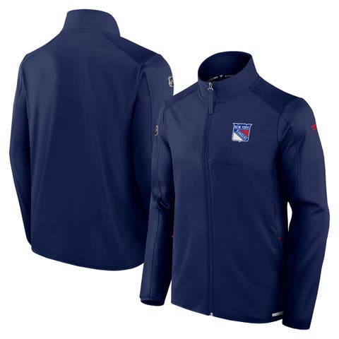 Men's Fanatics  Navy New York Rangers Authentic Pro Rink Fleece Full-Zip Jacket