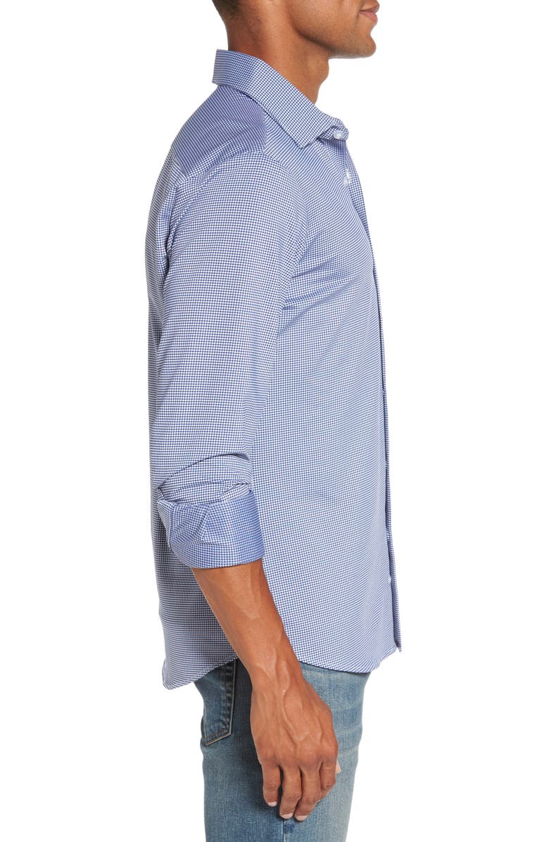 Mizzen+Main Beckett Trim Fit Gingham Shirt, Alternate, color, 