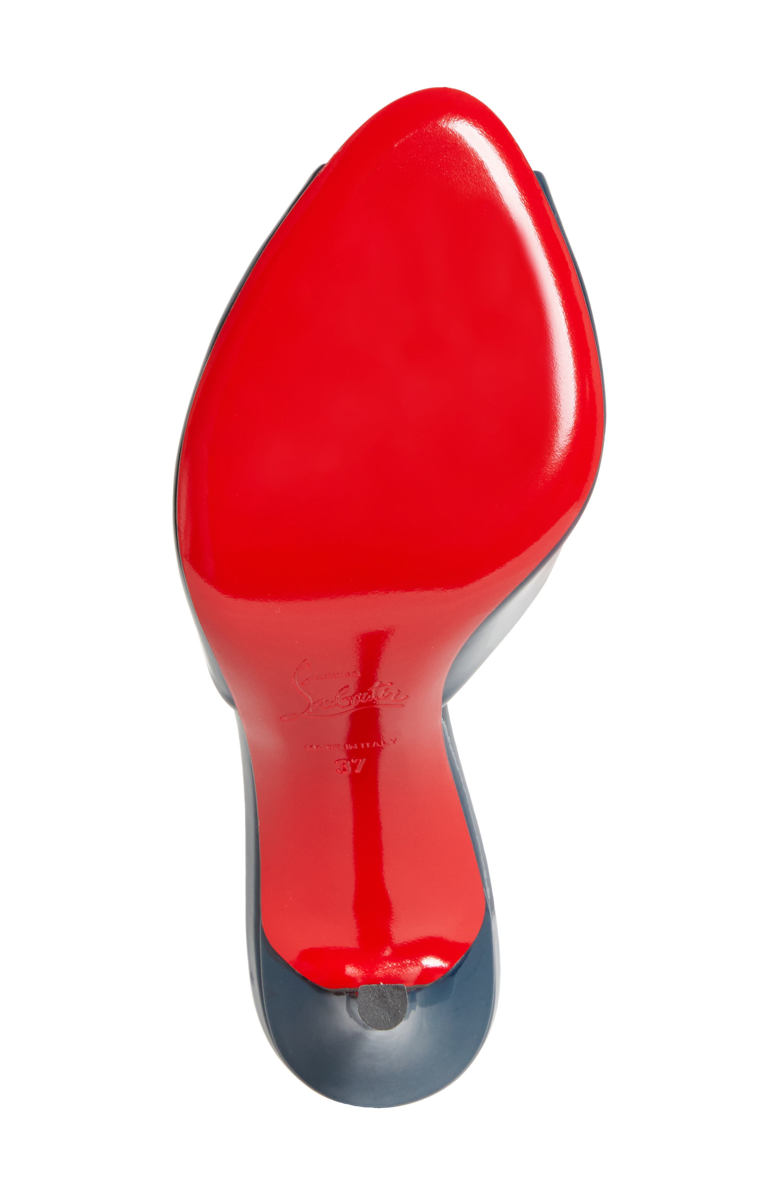 Christian Louboutin Me Dolly Peep Toe Slide Sandal, Alternate, color, Last Night
