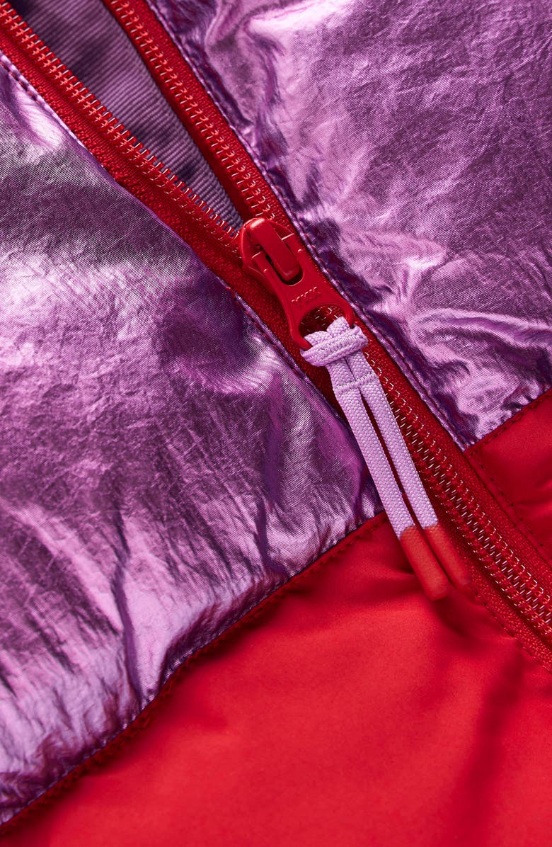 Mini Boden Kids' 2-in-1 Padded Coat, Alternate, color, Red/ Pink Metallic