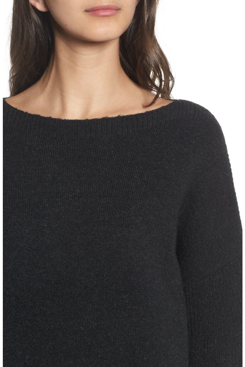 Tier Sleeve Sweater, Alternate, color, HTHR METAL