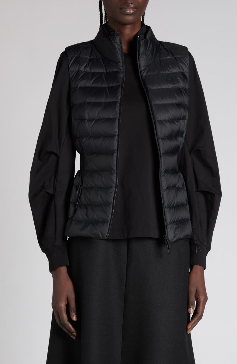 Moncler Valmarie Down Puffer Vest, Main, color, Black