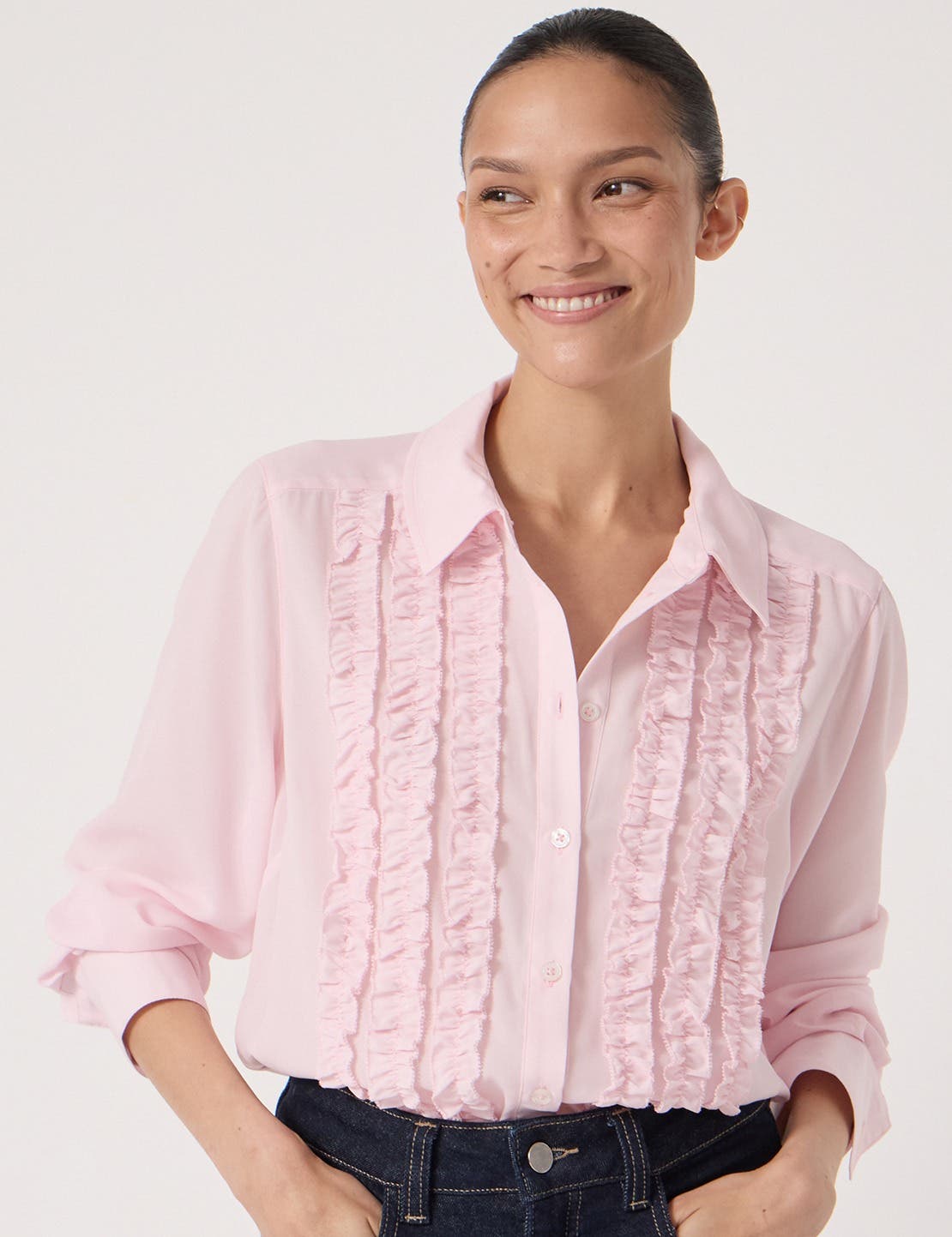 Chiffon Ruffle Blouse