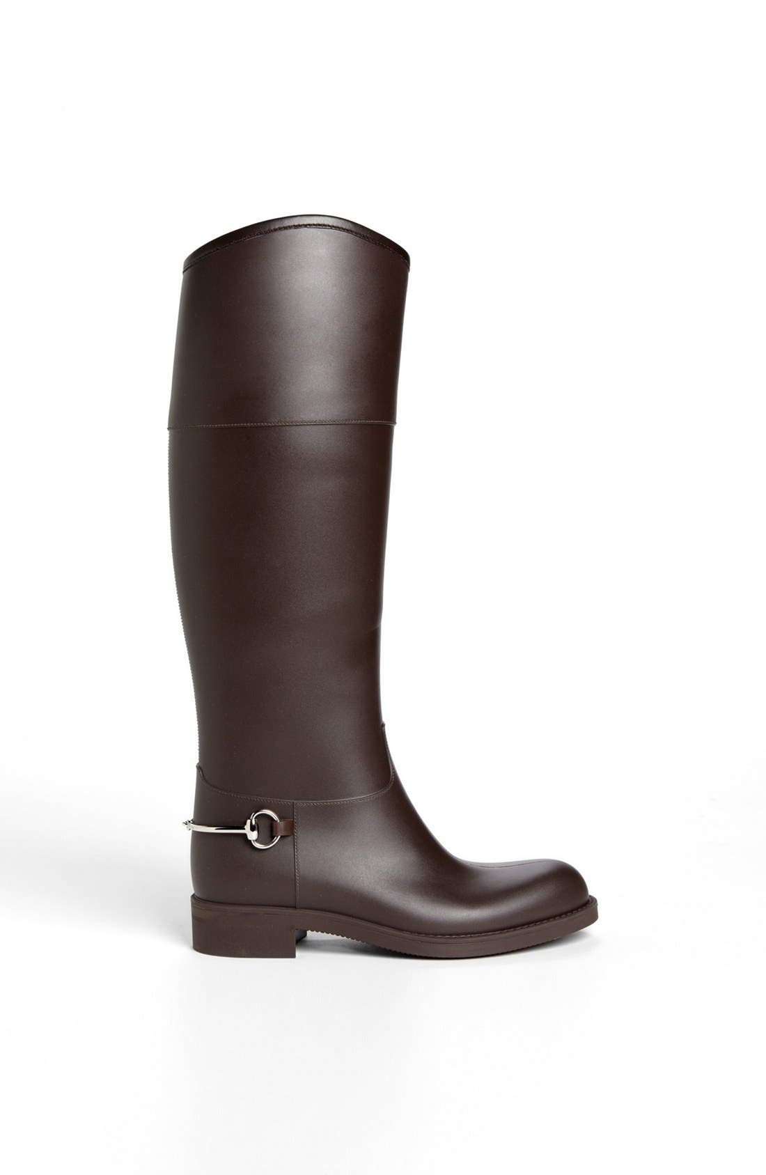 Rubber Waterproof Rain Boot, Alternate, color, COCOA