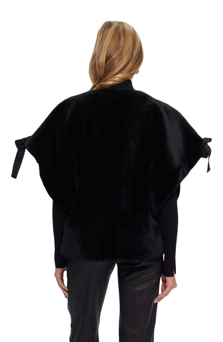 GORSKI Shearling Lamb Jacket, Short Sleeve, Alternate, color, Black