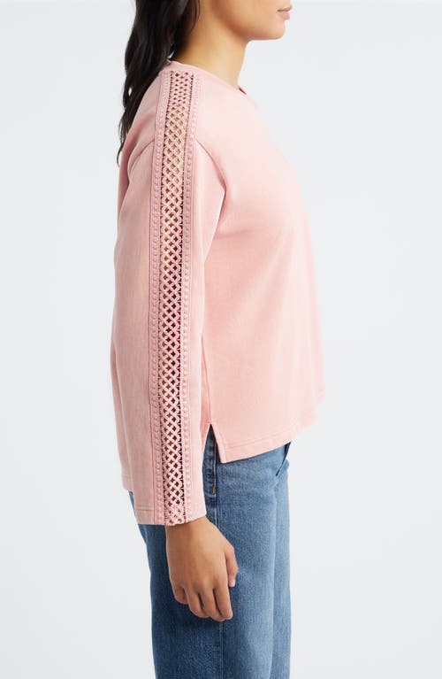 City Blues Detailed Sleeve Sweatshirt In Pink