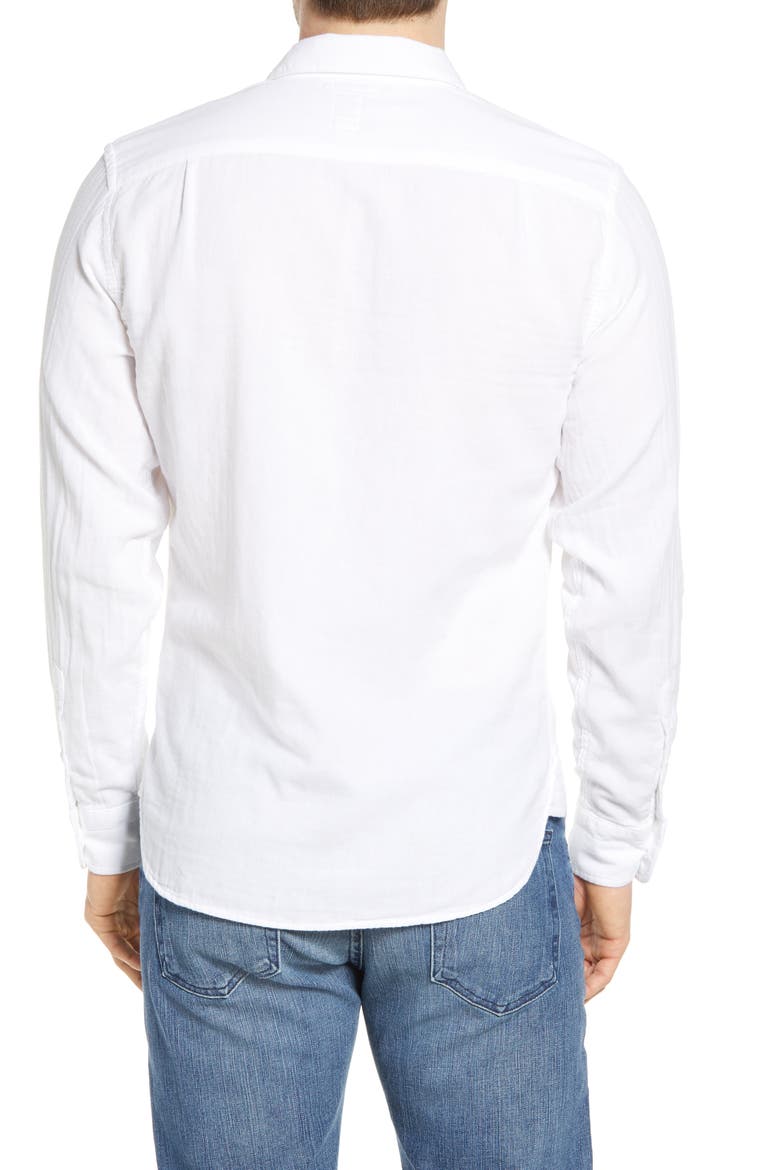 The Ripper Organic Cotton Gauze Button-Up Shirt, Alternate, color, WHITE