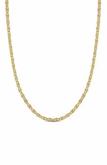 DELMAR 2mm Valentino Star Cut Chain Necklace