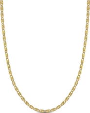 DELMAR 2mm Valentino Star Cut Chain Necklace