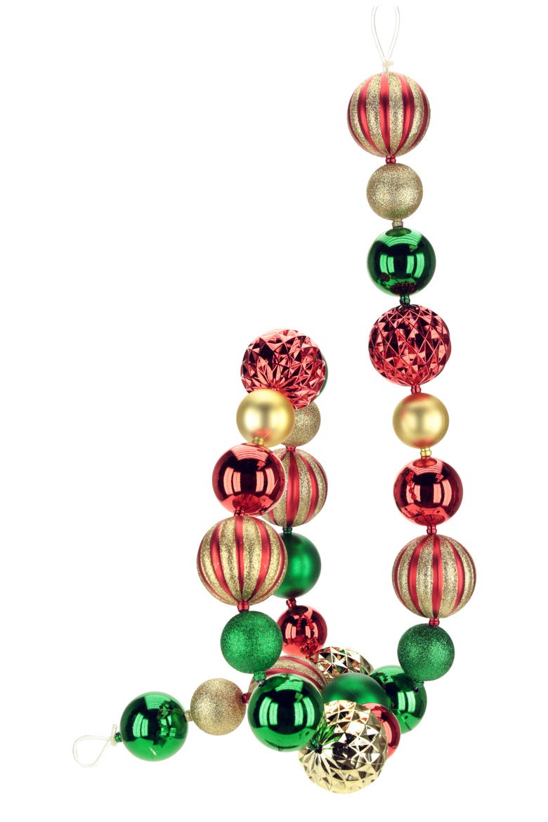 Festive Ornament Garland, Set of 4, Main, color, Red