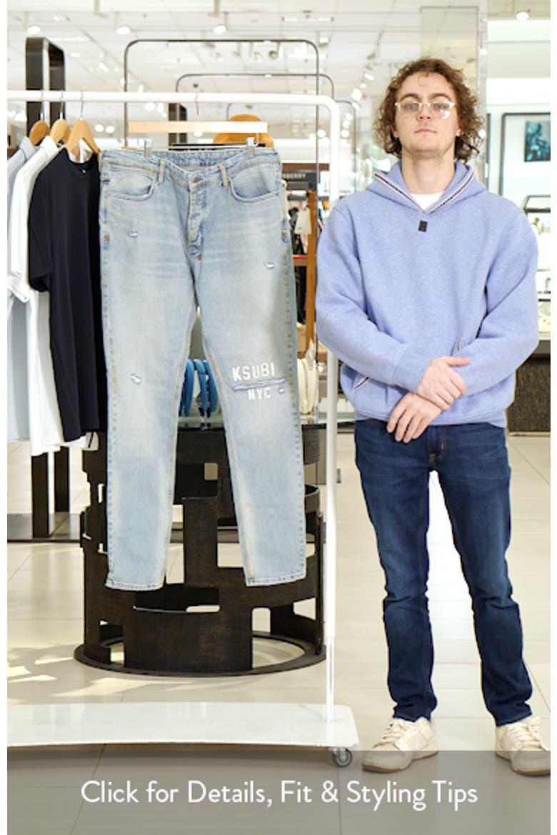 Van Winkle Kasper Blue Ripped Skinny Jeans (Men) | Nordstrom
