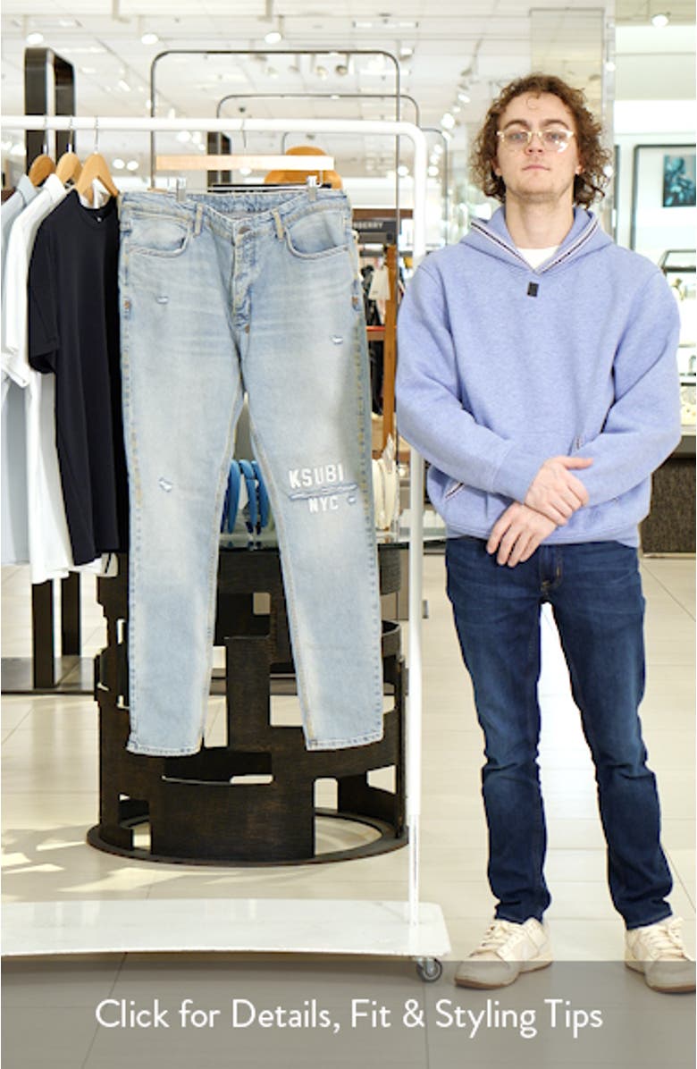 Van Winkle Kasper Blue Ripped Skinny Jeans, sales video thumbnail