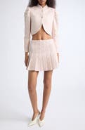 ALICE + OLIVIA Ilaria Embellished Tweed Cropped Jacket