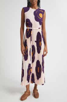 Marimekko Juhlia Tumma Pleated Belted Sleeveless Maxi Dress