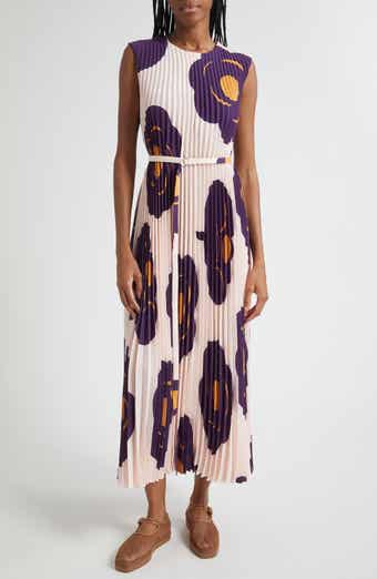 Marimekko Juhlia Tumma Pleated Belted Sleeveless Maxi Dress