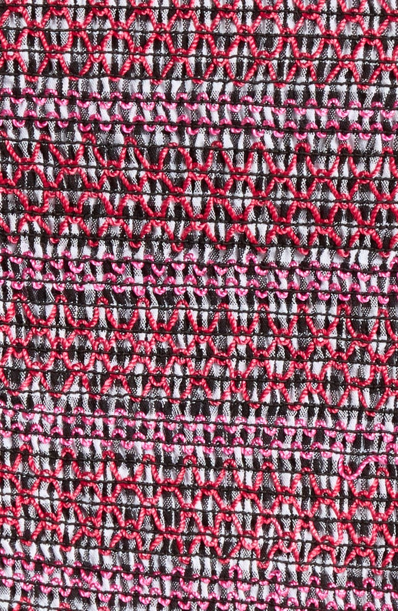 Damson Madder Ami Smocked Organic Cotton Peplum Camisole, Alternate, color, Black