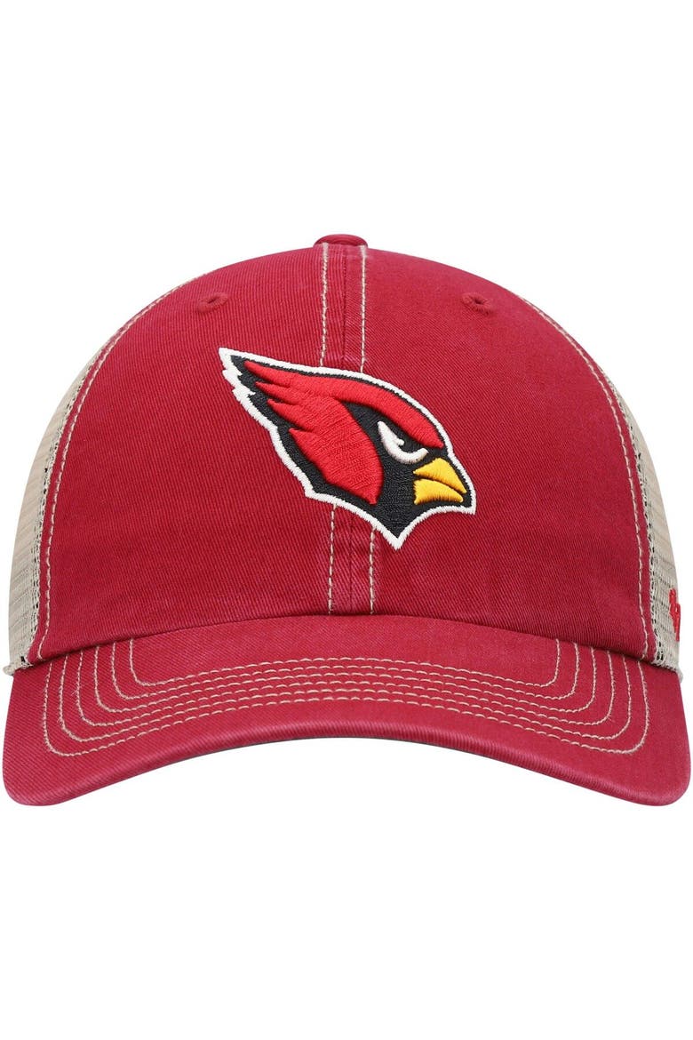Men's '47 Cardinal/Natural Arizona Cardinals Trawler Trucker Clean Up Snapback Hat, Alternate, color, Cardinal