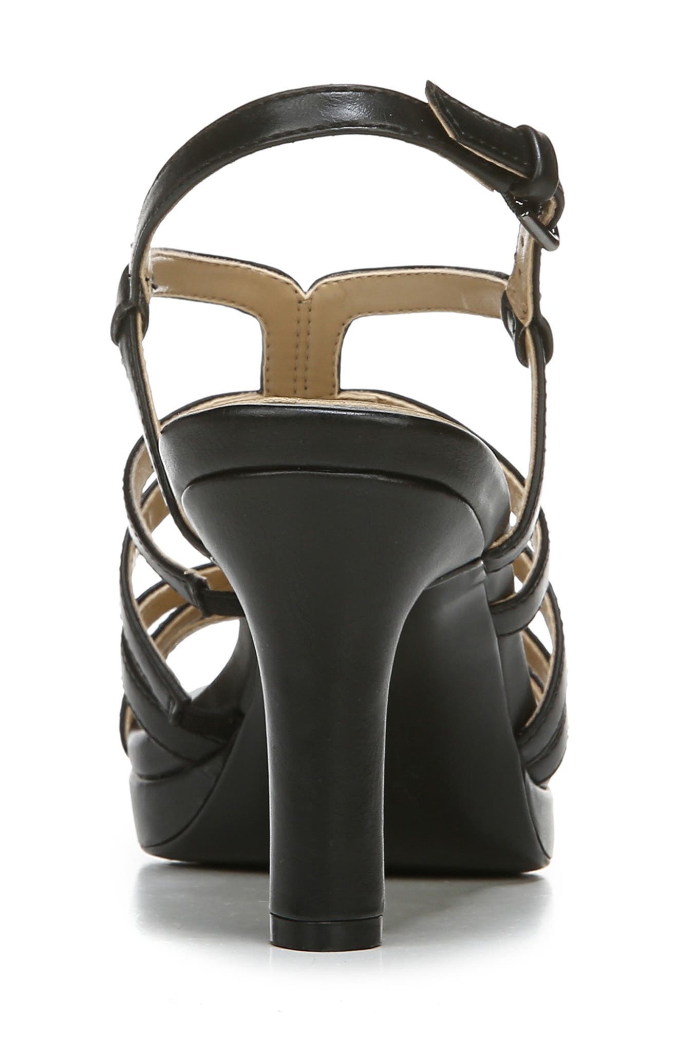 Naturalizer Baylor Strappy Slingback Sandal - Wide Width Available, Alternate, color, Black Smooth