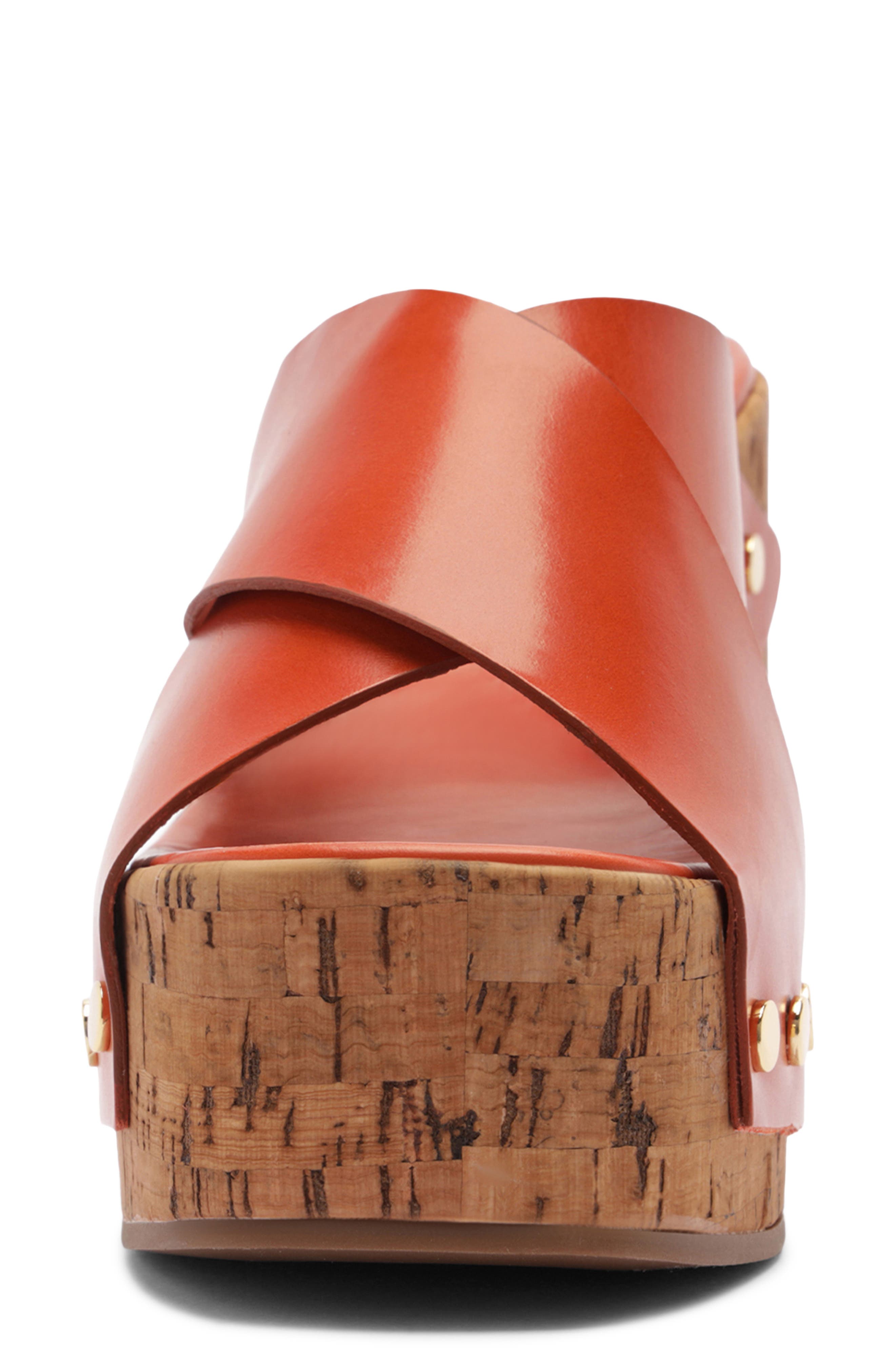 Schutz Serena Platform Wedge Sandal, Alternate, color, Sonora