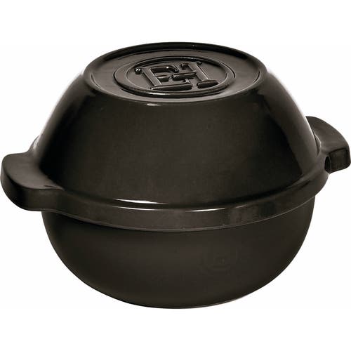 Emile Henry Bread & Potato Pot In Charcoal