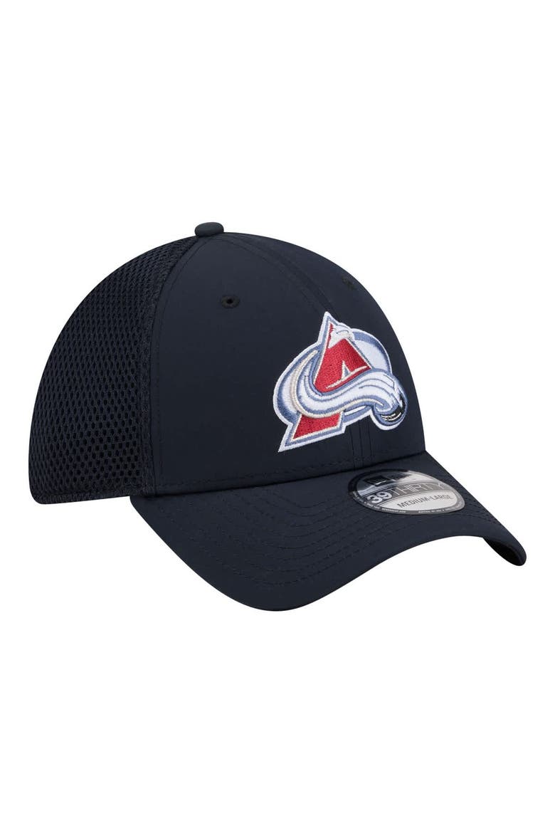 Men's New Era  Navy Colorado Avalanche Logo 39THIRTY Flex Hat, Alternate, color, Navy