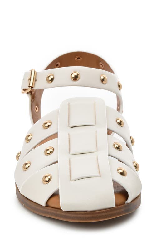 Catherine Catherine Malandrino Studded Fisherman Sandal In Bone