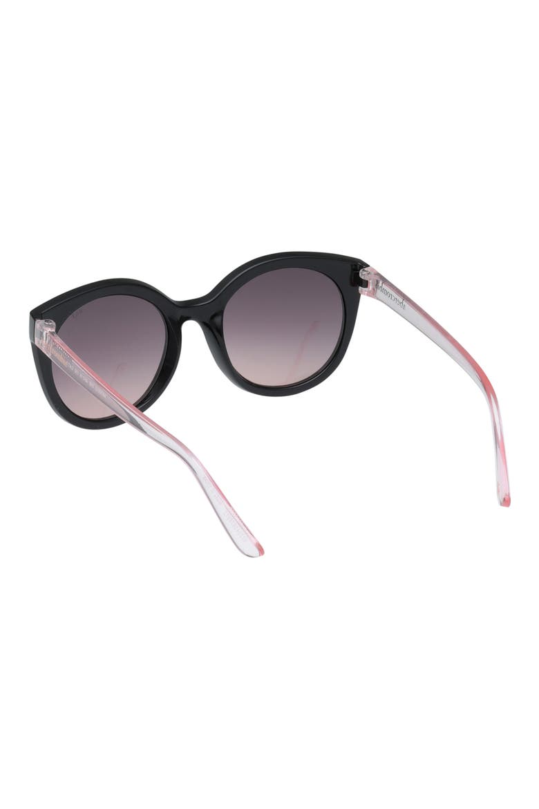 Kids' Gradient Geometric Sunglasses, Alternate, color, SHINY BLACK / GRADIENT SMOKE