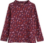 Seasalt Cornwall Field Glass Print Cotton Blend Mock Neck Top