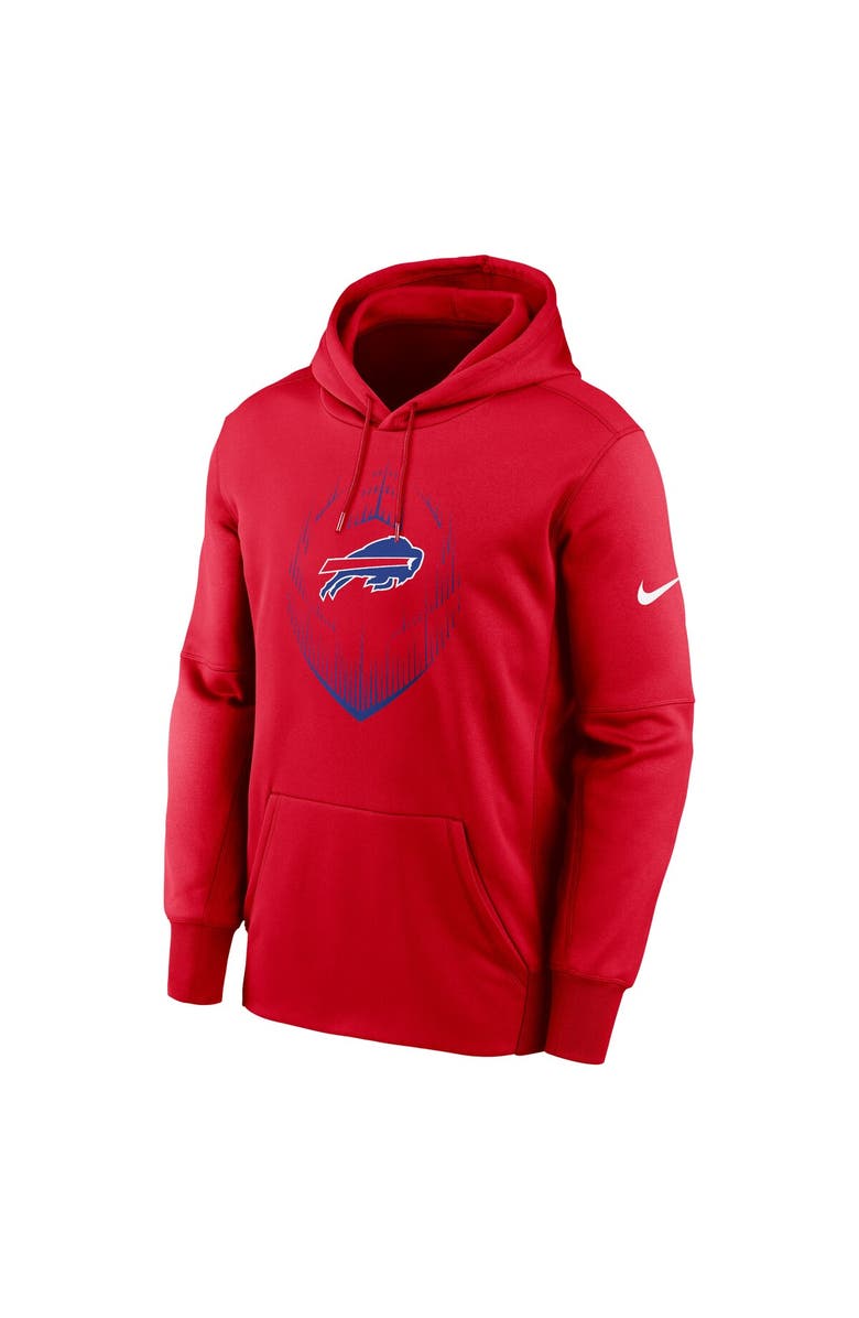 Nike Men's Nike Red Buffalo Bills Icon Performance Pullover Hoodie, Alternate, color, Red