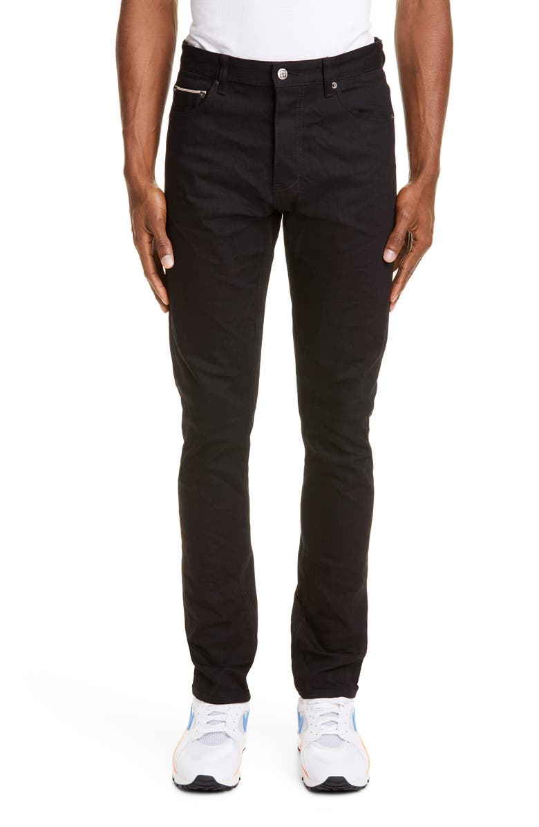 Ksubi Chitch Black Skinny Fit Selvedge Jeans, Main, color, 