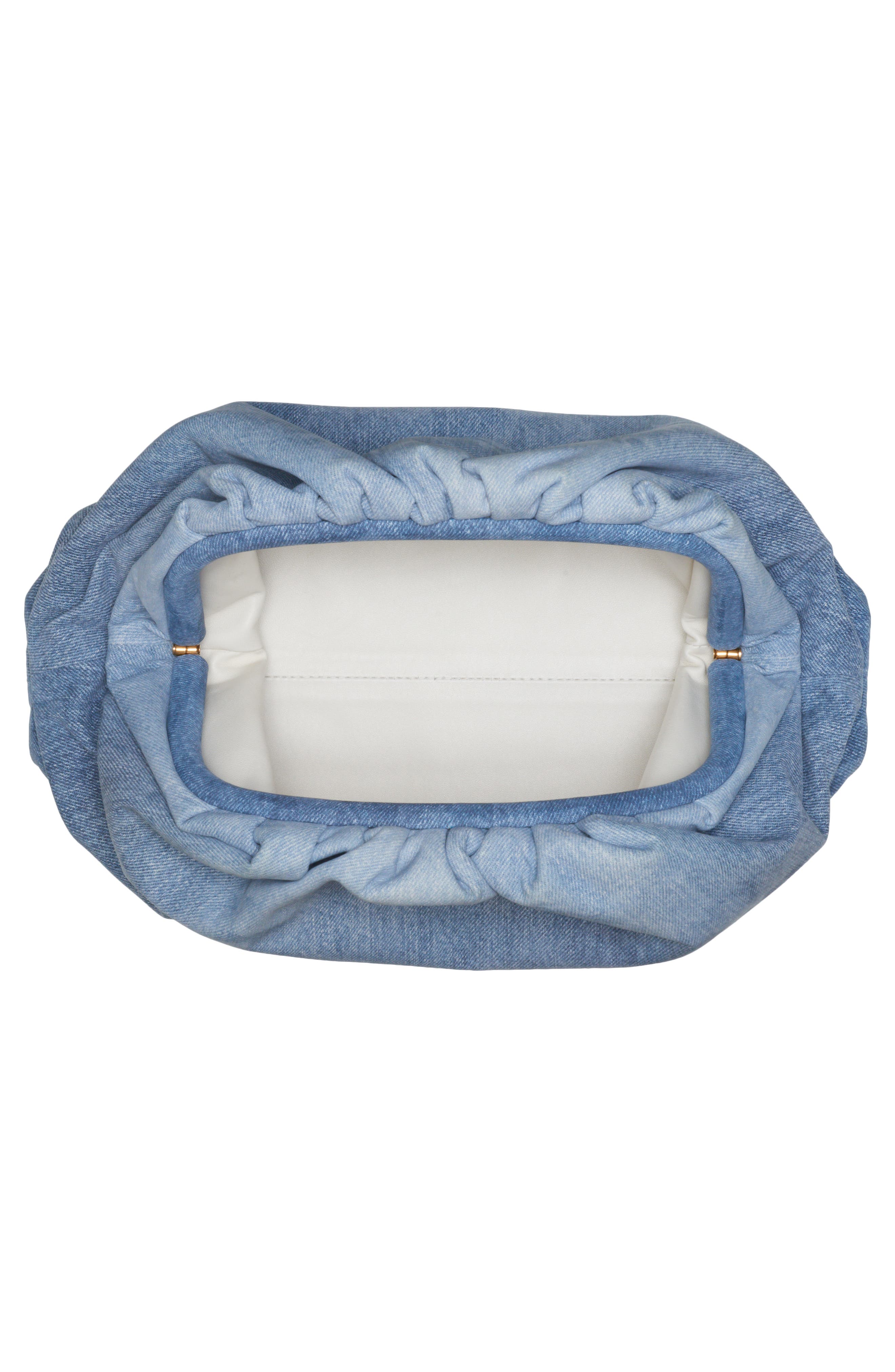 Bottega Veneta Teen Denim Printed Leather Pouch, Alternate, color, 